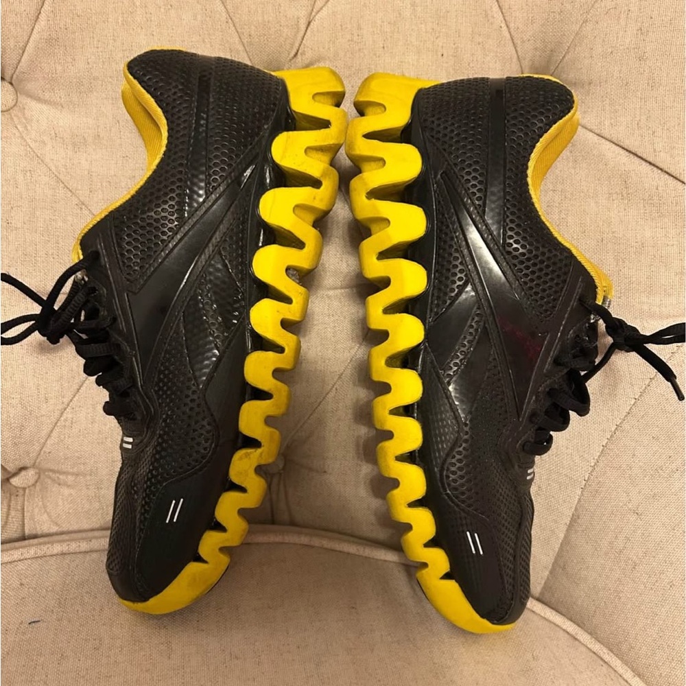 Reebok Zip Tech Zig Pulse Running Athletic Shoes Men 10.5 Yellow/Black